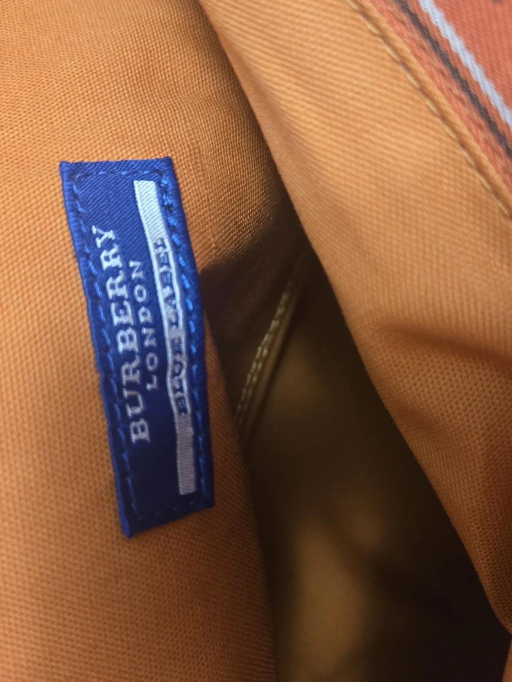 Burberry Blue Label Orange Canvas Tote Bag - Picture 9 of 9